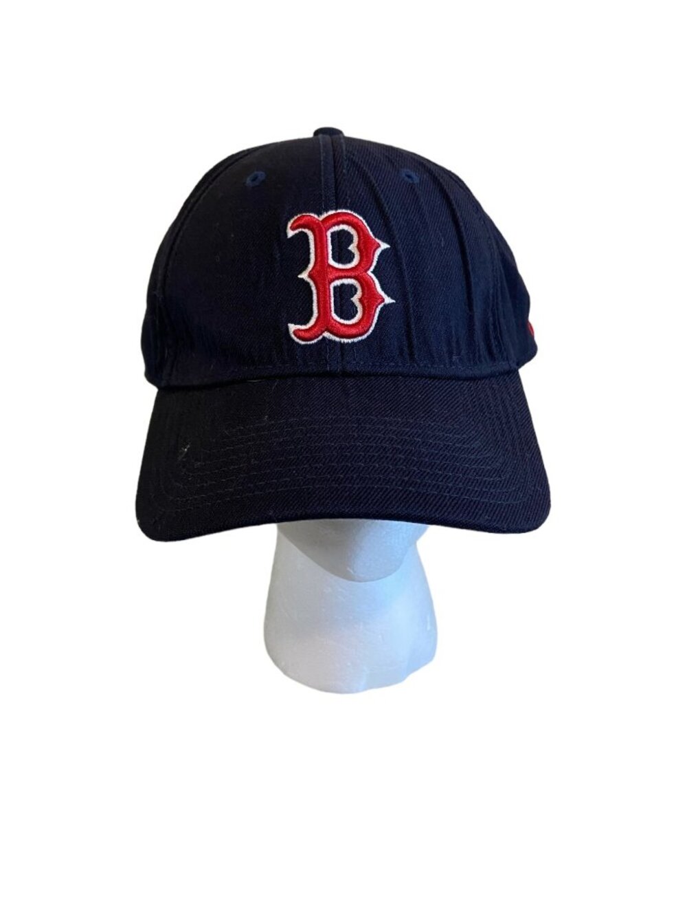 Boston Red Sox MLB Logo Adjustable Navy Blue New Era Flex Fit Cap M/L